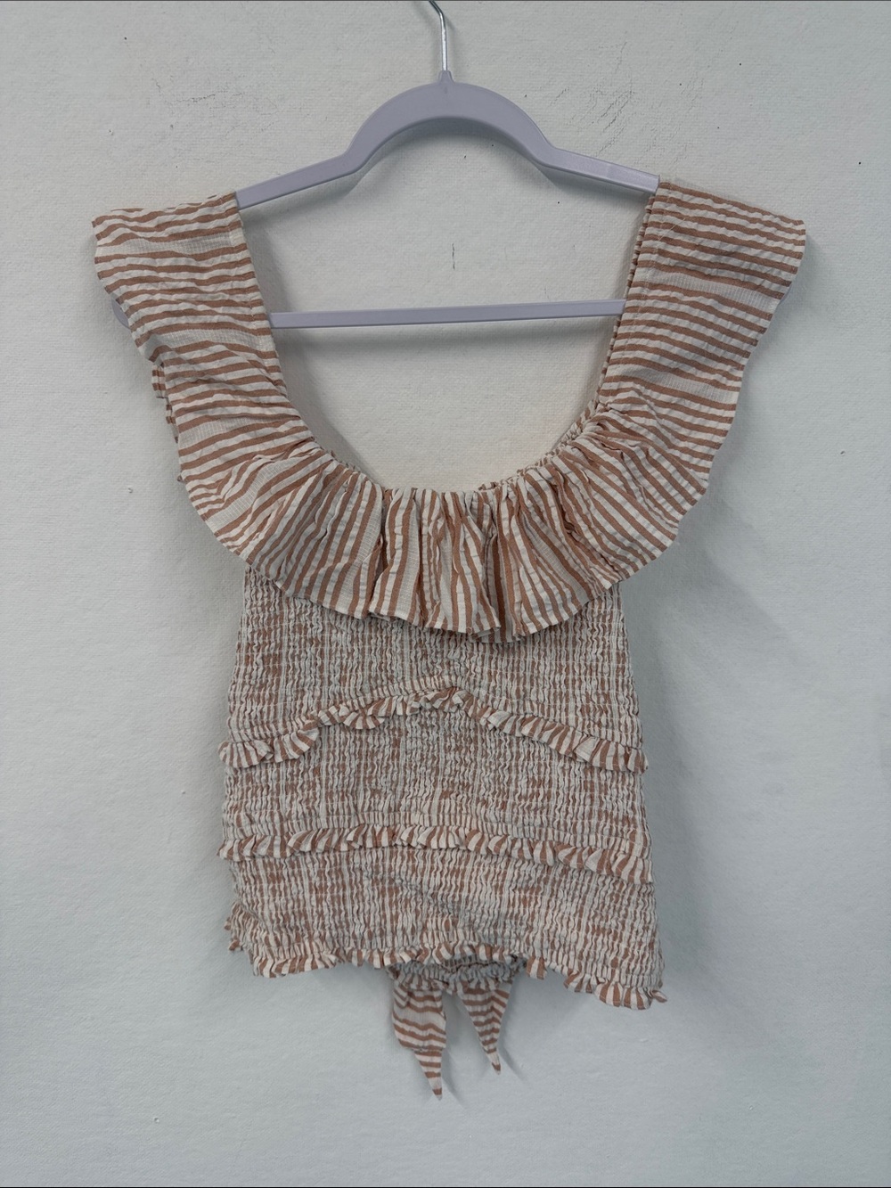 Anthropologie Striped Seersucker Top